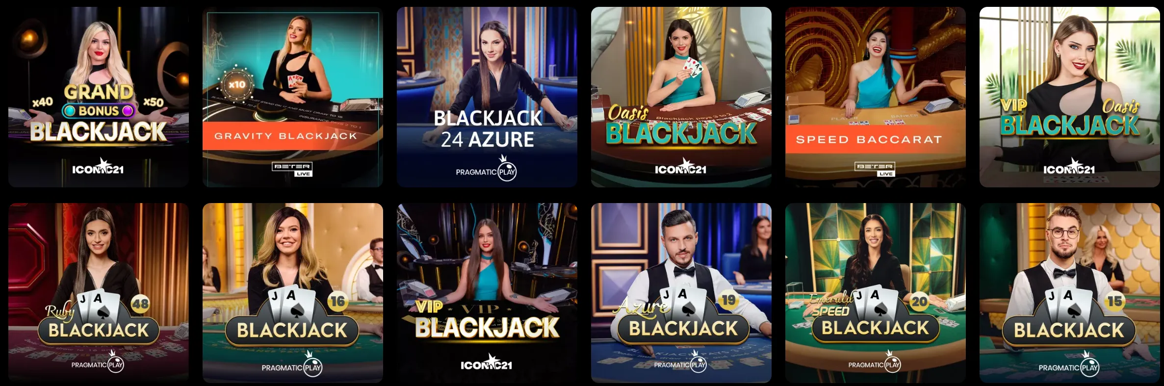 Casho Bet Live Casino blackjack tafels