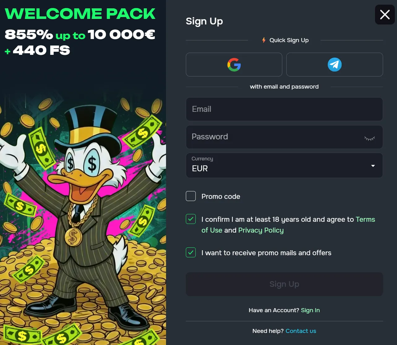 Casho Bet login en registratiepagina